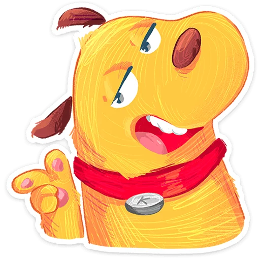 🌟 Стикер «Пёс Карандашик» для Telegram
