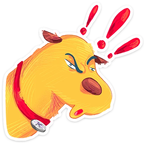 🌟 Стикер «Пёс Карандашик» для Telegram