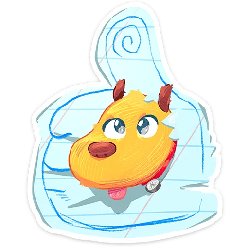 🌟 Стикер «Пёс Карандашик» для Telegram