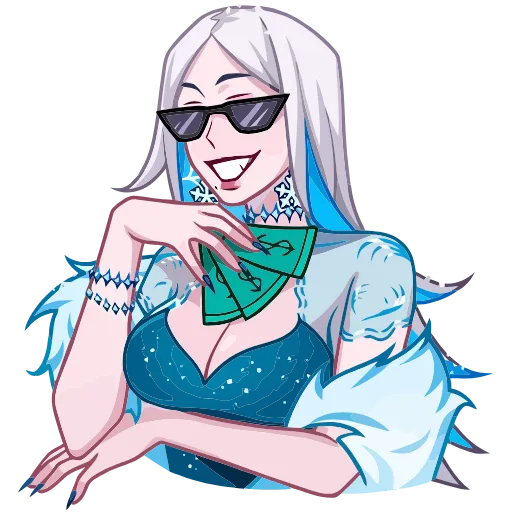 😎 Эмодзи «Снежная Карина» для Telegram