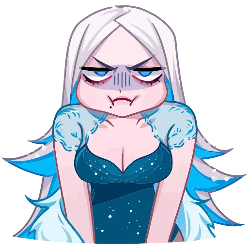 😡 Эмодзи «Снежная Карина» для Telegram