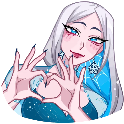 🫶 Эмодзи «Снежная Карина» для Telegram