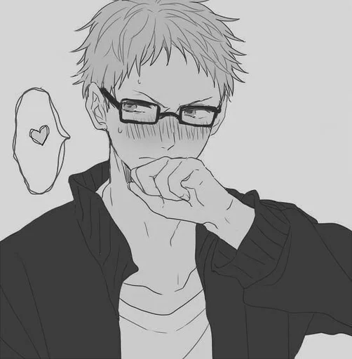 🦕 Стикер «Kei Tsukishima» для Telegram