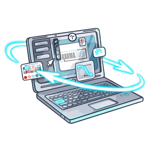 🖥 Стикер «КАРМА-girl» для Telegram