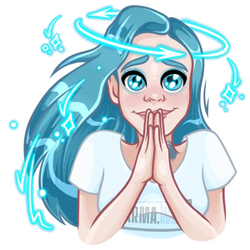 🙏 Стикер «КАРМА-girl» для Telegram