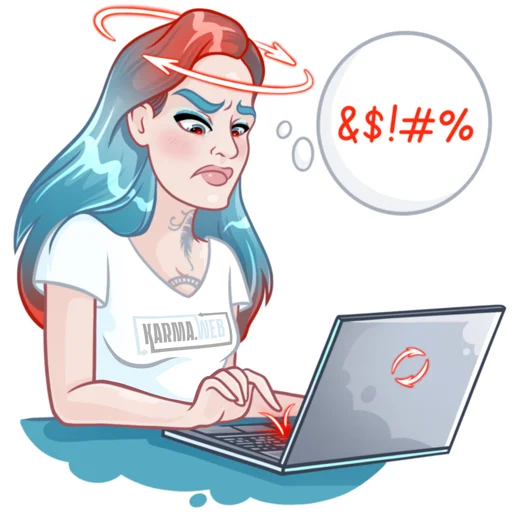 😡 Стикер «КАРМА-girl» для Telegram