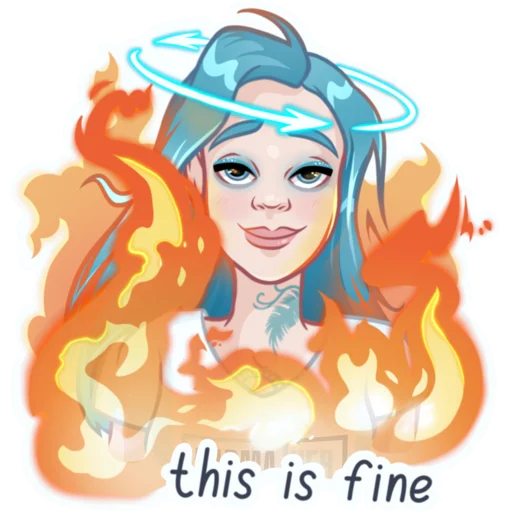 🙂 Стикер «КАРМА-girl» для Telegram