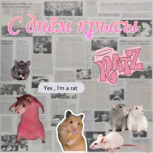 🐁 Стикер «С днём картинки» для Telegram