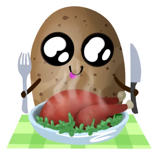 🍗 Стикер «Funny Potato» для Telegram
