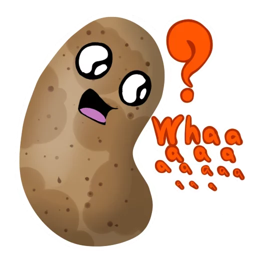 😵 Стикер «Funny Potato» для Telegram