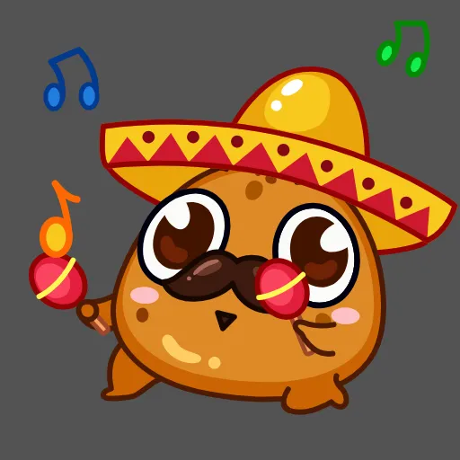 🕺 Стикер «Картошечка» для Telegram
