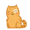 Стикер 2 😌 Кот Персик