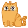 Стикер 18 😌 Кот Персик