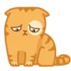 Стикер 8 😌 Кот Персик