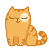 Стикер 4 😌 Кот Персик