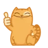 Стикер 3 😌 Кот Персик