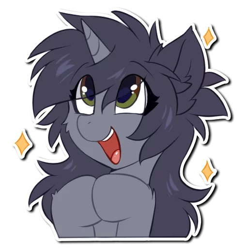 😃 Стикер «Kate the unicorn» для Telegram