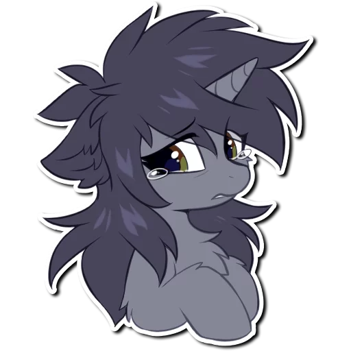 😔 Стикер «Kate the unicorn» для Telegram