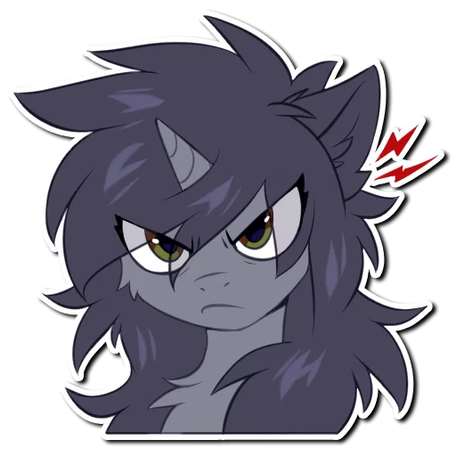 😡 Стикер «Kate the unicorn» для Telegram