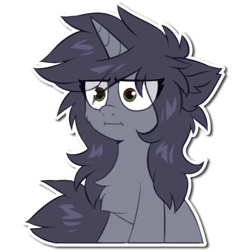 😐 Стикер «Kate the unicorn» для Telegram