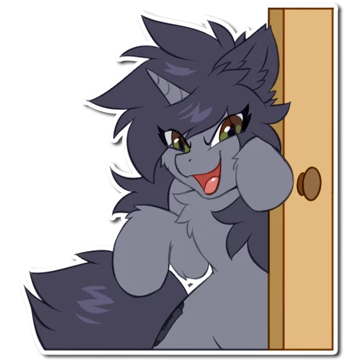 😀 Стикер «Kate the unicorn» для Telegram