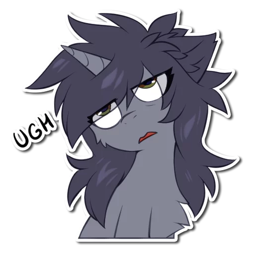 😑 Стикер «Kate the unicorn» для Telegram