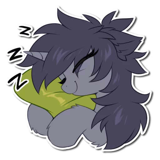 😴 Стикер «Kate the unicorn» для Telegram