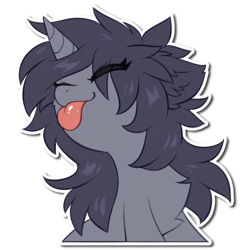 😝 Стикер «Kate the unicorn» для Telegram