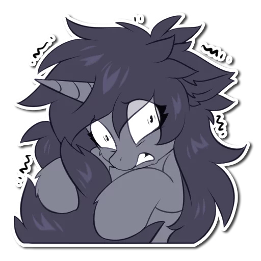 😧 Стикер «Kate the unicorn» для Telegram