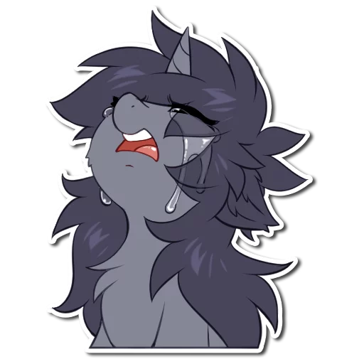 😭 Стикер «Kate the unicorn» для Telegram