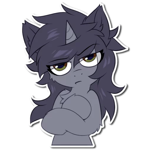 😕 Стикер «Kate the unicorn» для Telegram