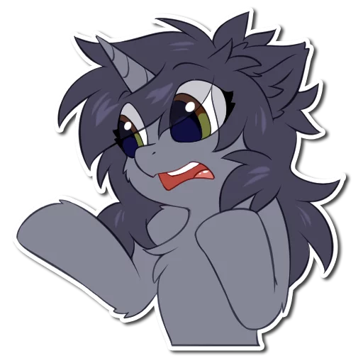 😧 Стикер «Kate the unicorn» для Telegram