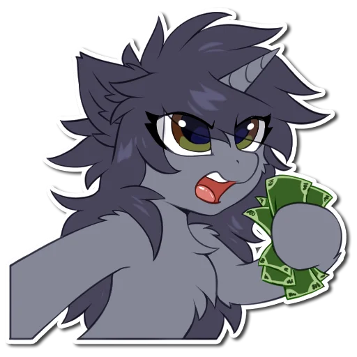 🤑 Стикер «Kate the unicorn» для Telegram