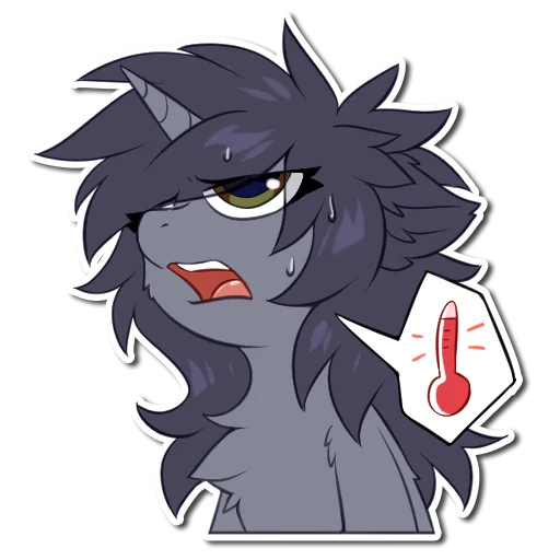 🥵 Стикер «Kate the unicorn» для Telegram