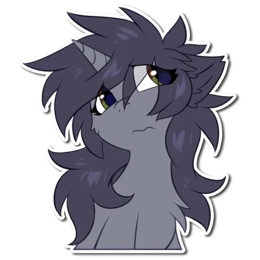 ☹️ Стикер «Kate the unicorn» для Telegram