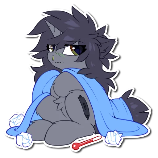 🤧 Стикер «Kate the unicorn» для Telegram