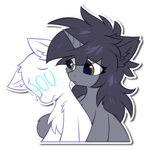 😔 Стикер «Kate the unicorn» для Telegram