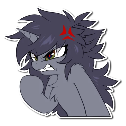 🤬 Стикер «Kate the unicorn» для Telegram