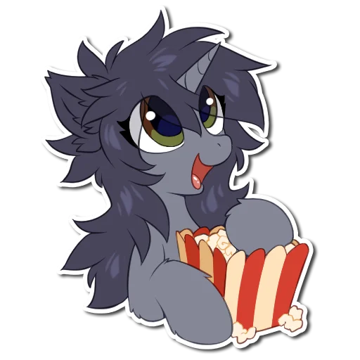 🍿 Стикер «Kate the unicorn» для Telegram
