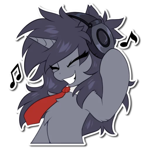 🎧 Стикер «Kate the unicorn» для Telegram