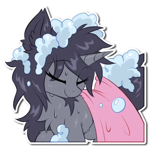 🚿 Стикер «Kate the unicorn» для Telegram