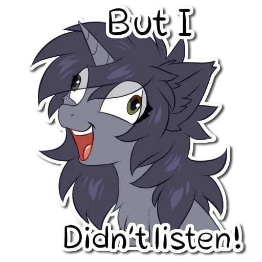 😀 Стикер «Kate the unicorn» для Telegram