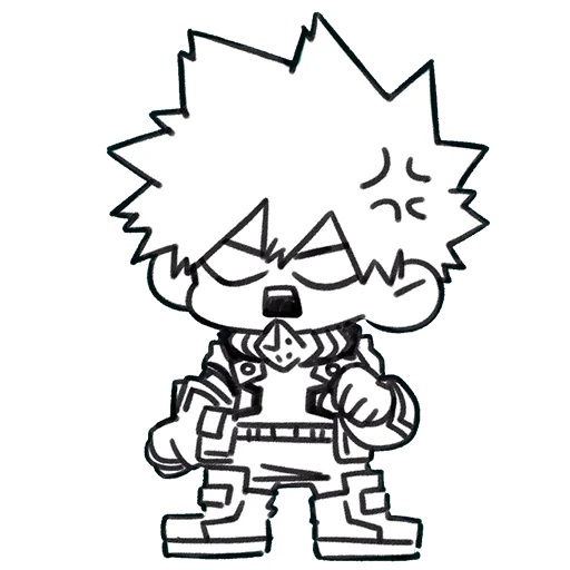 💢 Стикер «Bakugou Katsuki» для Telegram