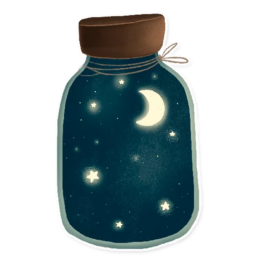 🌛 Стикер «Starlight Night» для Telegram