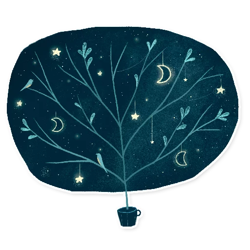 🌳 Стикер «Starlight Night» для Telegram
