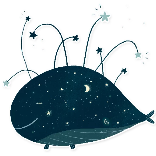 🐋 Стикер «Starlight Night» для Telegram