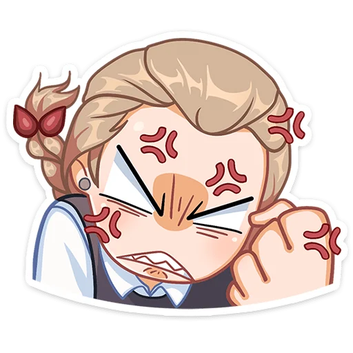 😡 Стикер «Катя (зайчик) без надписей» для Telegram