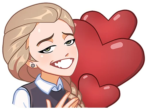 ❤ Стикер «Катя (зайчик) без надписей» для Telegram