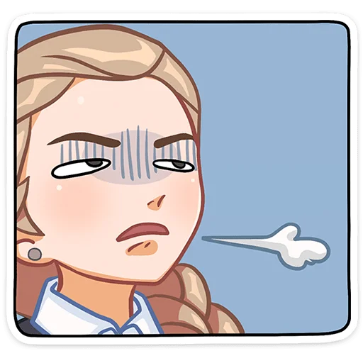 😔 Стикер «Катя (зайчик) без надписей» для Telegram