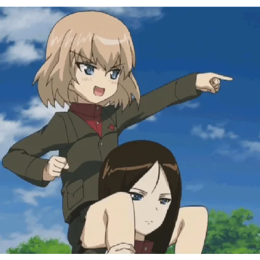 🫵 Стикер «Katyusha ("Girls und Panzer")» для Telegram